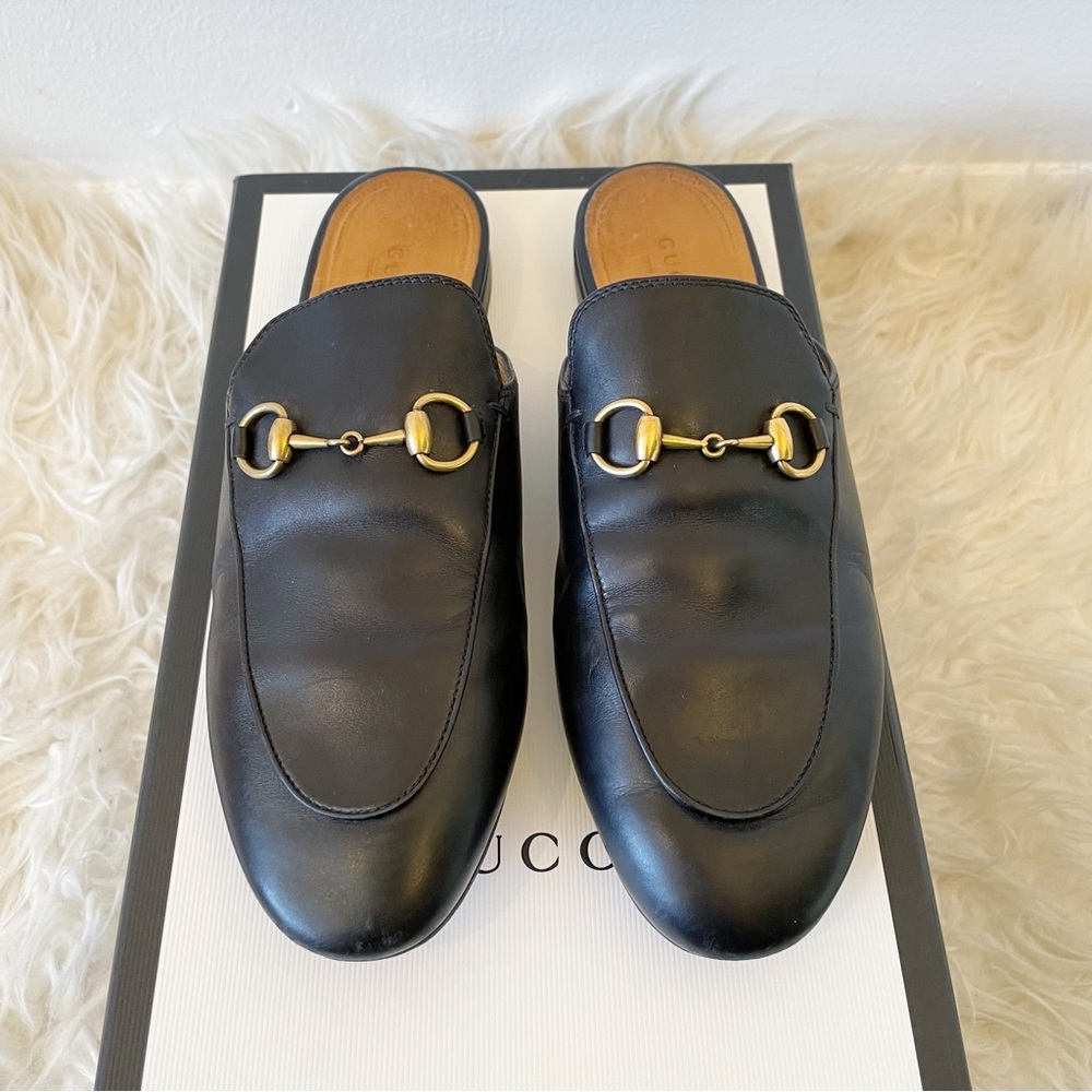 Gucci Princetown Horsebit Leather Slipper Mule Black
Size 37
